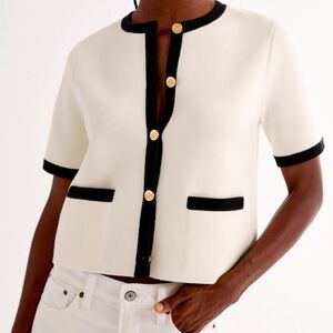 Abercrombie Women’s LuxeLoft Short-Sleeve Cardigan - Size Medium